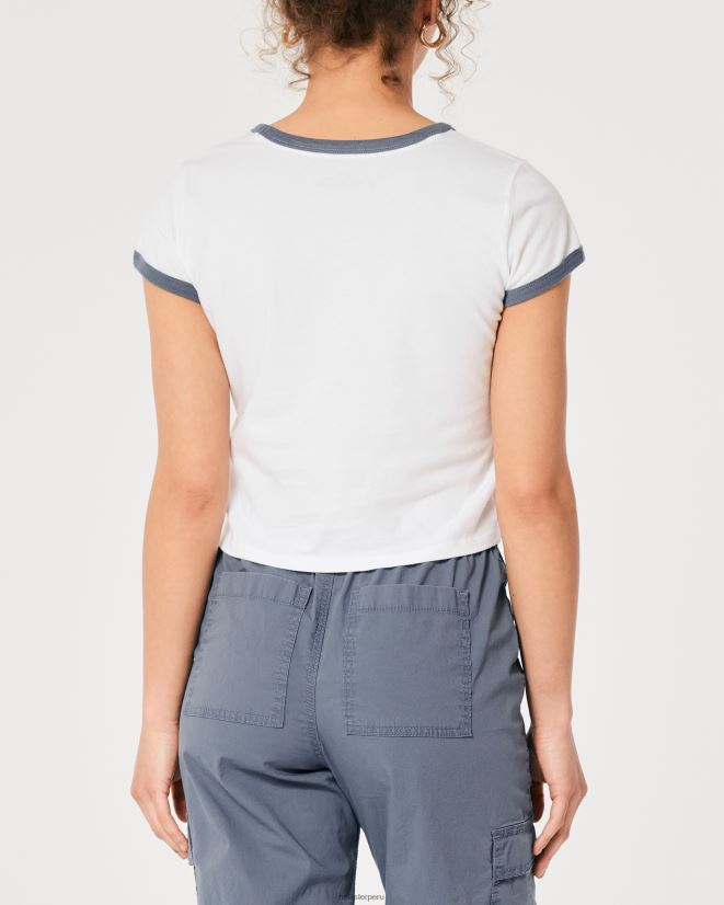 educación física Hollister camiseta para bebé gráfico motorhaus relajado blanco 086N62274 mujer tapas