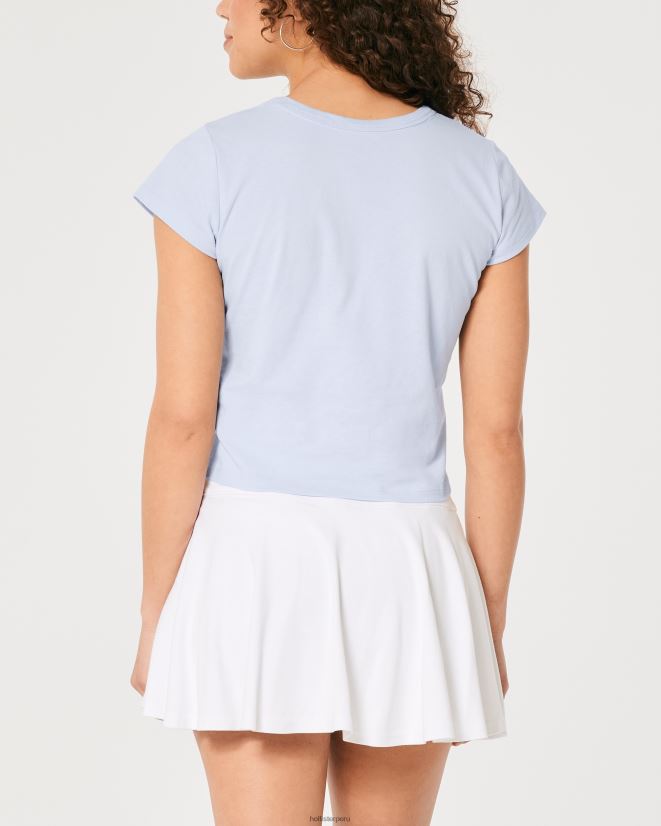 educación física Hollister camiseta para bebé gráfico relajado de california azul claro 086N62349 mujer tapas