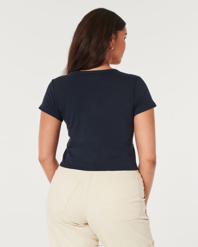 educación física Hollister camiseta para bebé gráfico relajado de san diego Azul marino 086N62118 mujer tapas