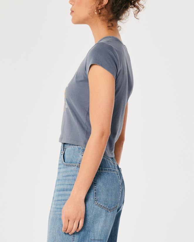 educación física Hollister camiseta para bebé relajado dar un poco de amor gráfico Armada 086N62318 mujer tapas