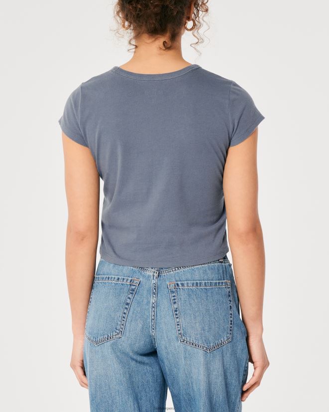 educación física Hollister camiseta para bebé relajado dar un poco de amor gráfico Armada 086N62318 mujer tapas