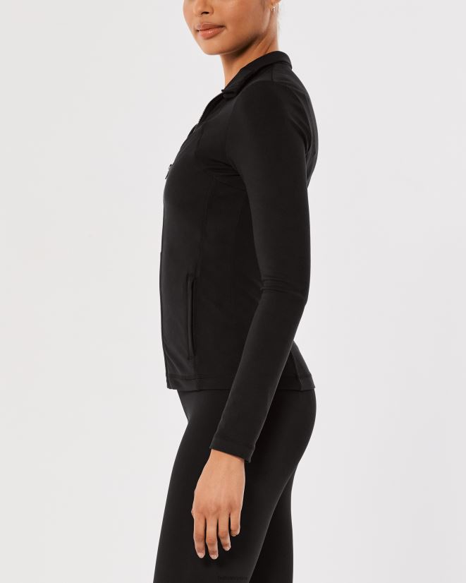 educación física Hollister chaqueta larga de recarga activa gilly hicks negro 086N6257 mujer tapas