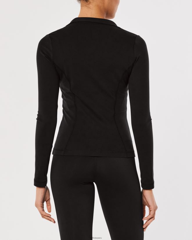 educación física Hollister chaqueta larga de recarga activa gilly hicks negro 086N6257 mujer tapas