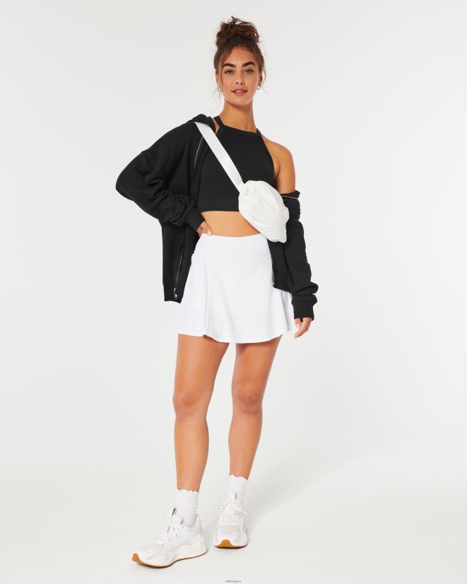 educación física Hollister Sujetador de cuello alto sin costuras de canalé Gilly Hicks negro 086N62247 mujer tapas