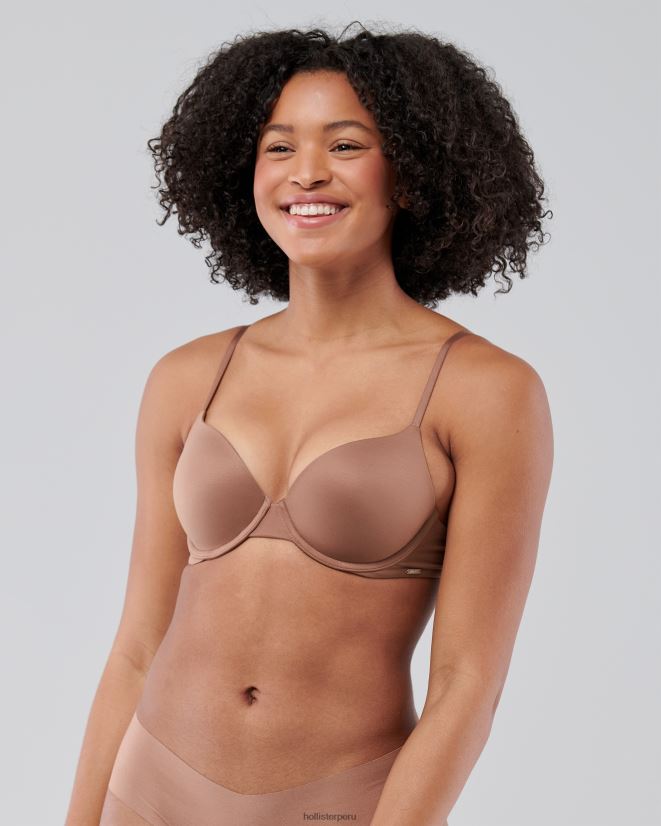 educación física Hollister Sujetador push-up gilly hicks bare comfort marrón 086N62458 mujer tapas