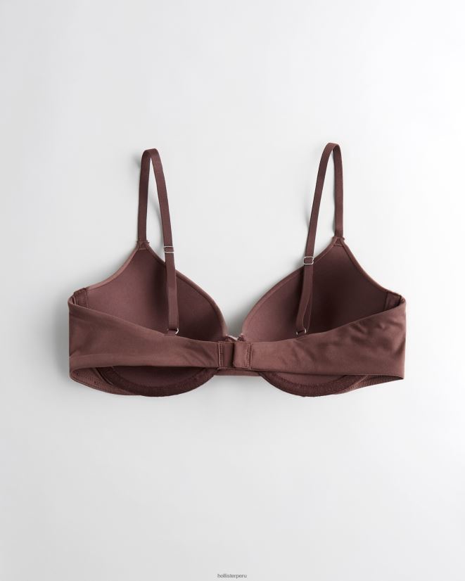 educación física Hollister Sujetador push-up gilly hicks bare comfort marron oscuro 086N62448 mujer tapas