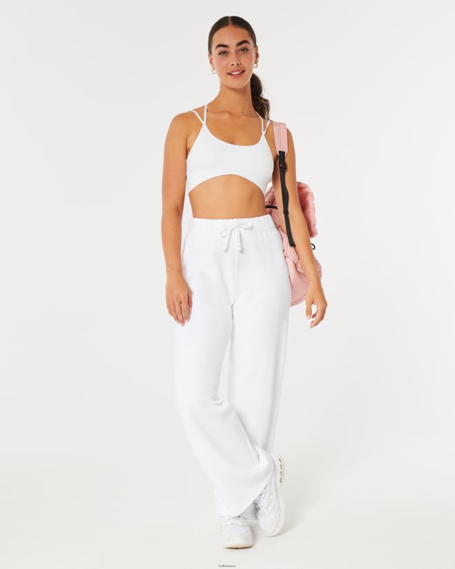 educación física Hollister bralette con escote redondo y tiras gilly hicks blanco 086N62446 mujer tapas