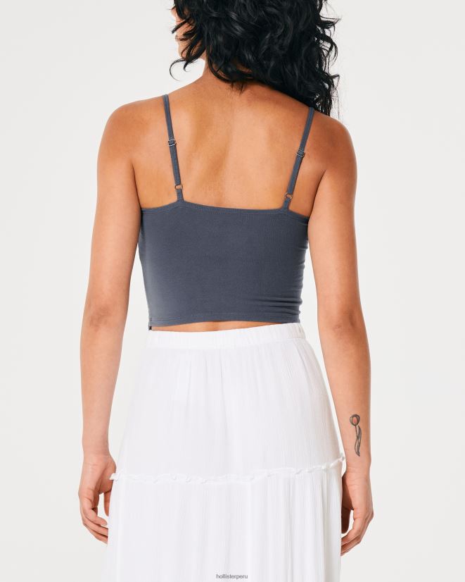 educación física Hollister camisola de encaje con escote corazón Armada 086N62263 mujer tapas