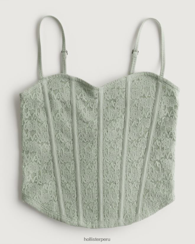 educación física Hollister camisola de encaje con escote corazón sabio 086N62409 mujer tapas