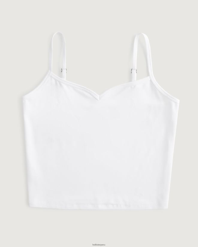 educación física Hollister camisola de tejido sin costuras con escote vertical blanco 086N62244 mujer tapas