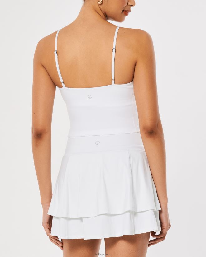 educación física Hollister camisola gilly hicks active recharge con cincha en la parte delantera blanco 086N62418 mujer tapas