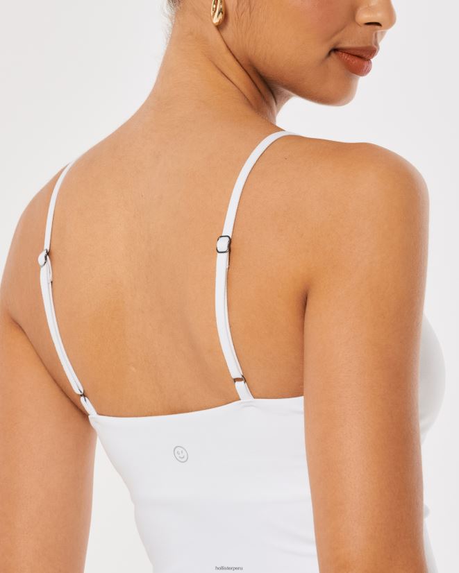 educación física Hollister camisola gilly hicks active recharge con cincha en la parte delantera blanco 086N62418 mujer tapas