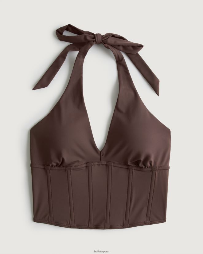 educación física Hollister corpiño halter micromodal gilly hicks marron oscuro 086N62453 mujer tapas