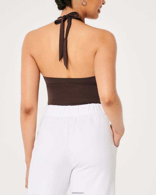 educación física Hollister corpiño halter micromodal gilly hicks marron oscuro 086N62453 mujer tapas