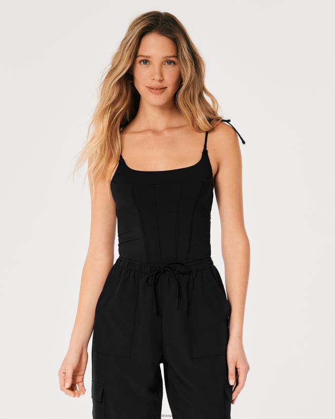 educación física Hollister micro corsé de gilly hicks negro 086N62125 mujer tapas
