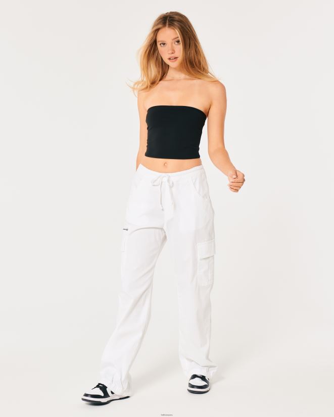 educación física Hollister parte superior del tubo turístico social negro 086N62238 mujer tapas