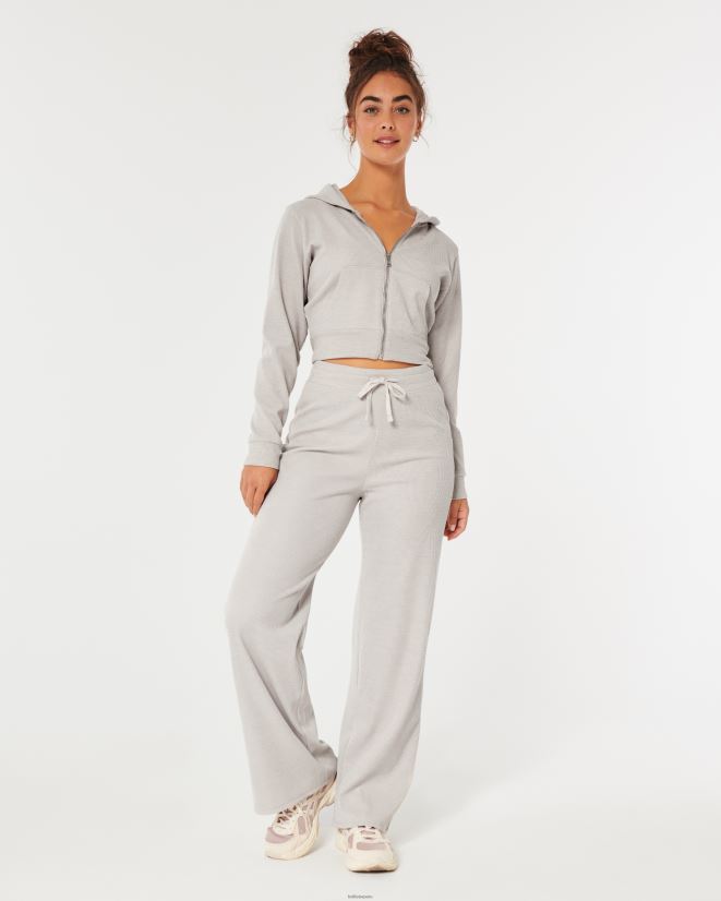 educación física Hollister gilly hicks acogedor micro-waffle cierre completo beige 086N62136 mujer tapas