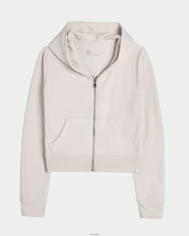educación física Hollister gilly hicks acogedor micro-waffle cierre completo blanquecino 086N6298 mujer tapas