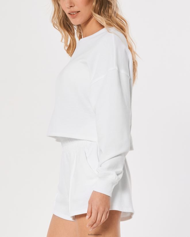 educación física Hollister sudadera con cuello redondo gilly hicks active essentials blanco 086N62206 mujer tapas