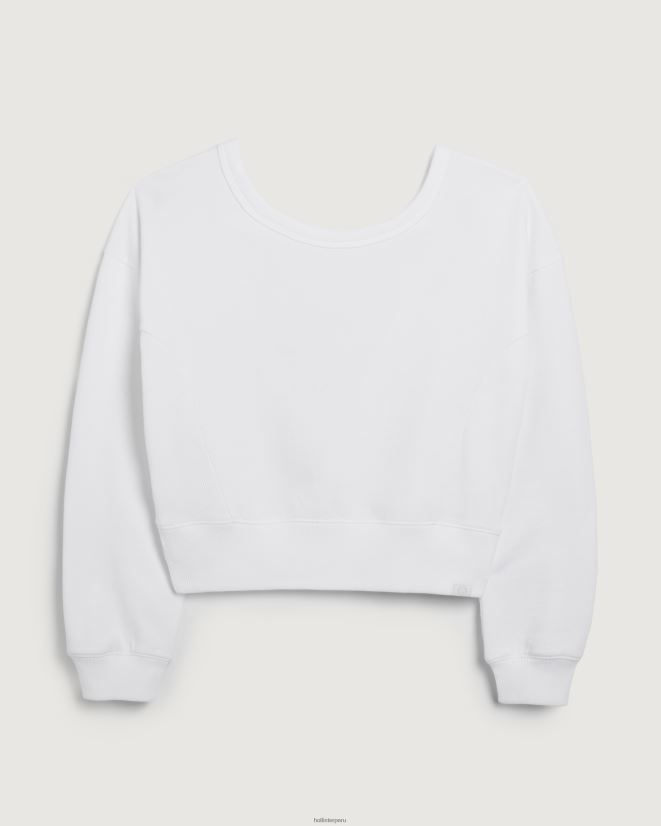 educación física Hollister sudadera gilly hicks con espalda abierta blanco 086N62286 mujer tapas