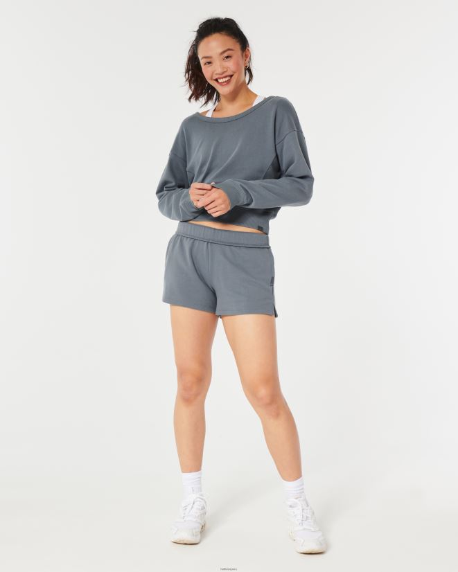 educación física Hollister sudadera gilly hicks con espalda abierta gris azulado 086N62253 mujer tapas