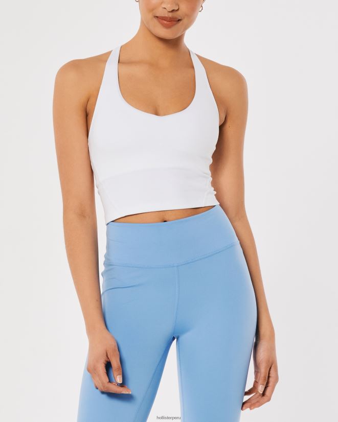 educación física Hollister Camiseta de tirantes con tiras de recarga activa Gilly Hicks blanco 086N62152 mujer tapas