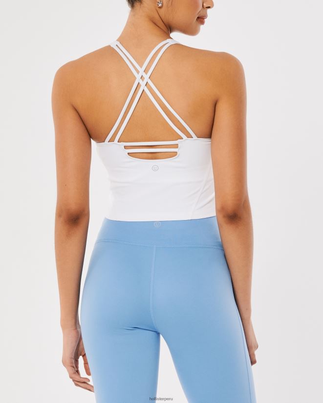 educación física Hollister Camiseta de tirantes con tiras de recarga activa Gilly Hicks blanco 086N62152 mujer tapas