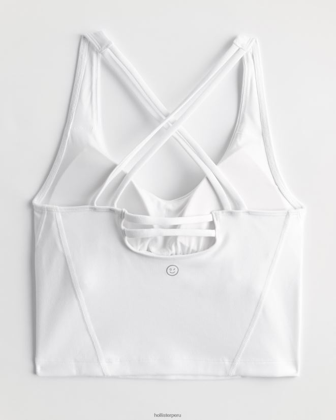 educación física Hollister Camiseta de tirantes con tiras de recarga activa Gilly Hicks blanco 086N62152 mujer tapas