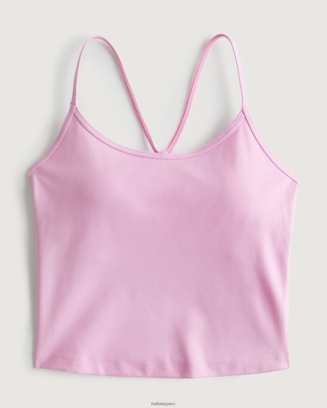 educación física Hollister Gilly Hicks Active Recharge camiseta sin mangas de tirantes de longitud más larga Rosa claro 086N62362 mujer tapas