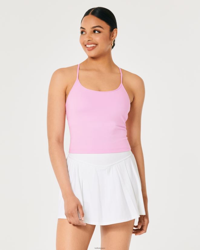 educación física Hollister Gilly Hicks Active Recharge camiseta sin mangas de tirantes de longitud más larga Rosa claro 086N62362 mujer tapas