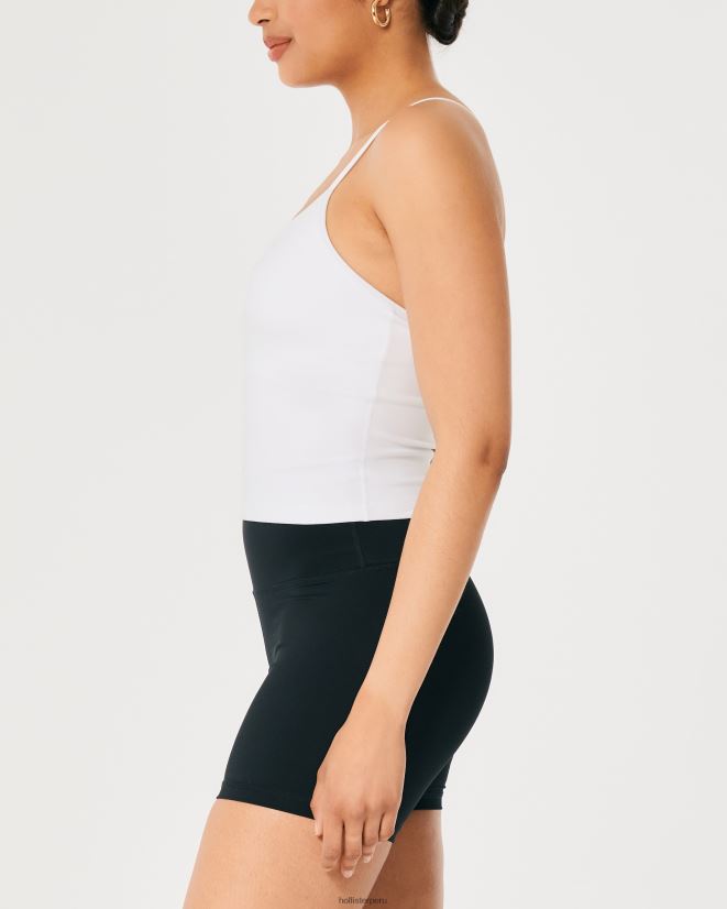 educación física Hollister Gilly Hicks Active Recharge camiseta sin mangas de tirantes de longitud más larga blanco 086N62203 mujer tapas