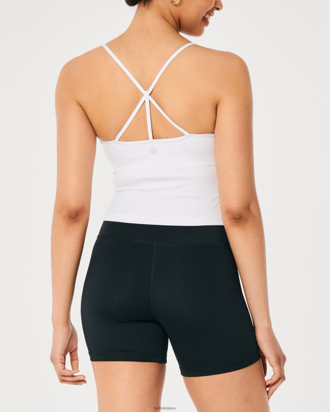 educación física Hollister Gilly Hicks Active Recharge camiseta sin mangas de tirantes de longitud más larga blanco 086N62203 mujer tapas