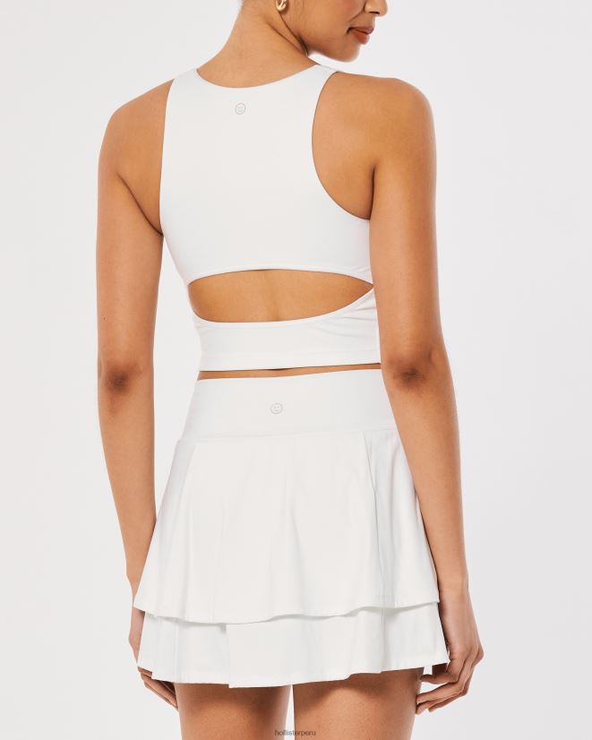 educación física Hollister Tanque trasero abierto de recarga activa Gilly Hicks blanco 086N62398 mujer tapas