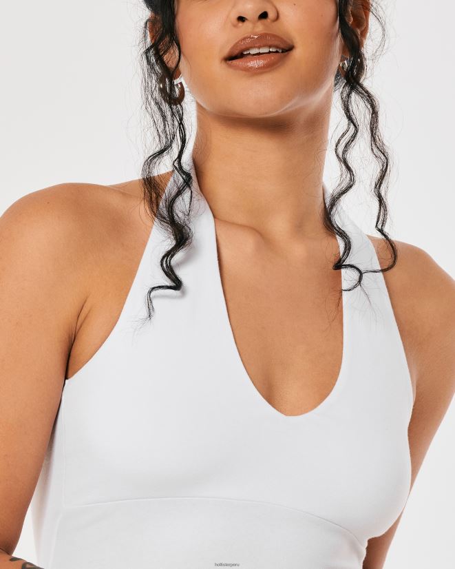 educación física Hollister camiseta sin mangas con cuello en V blanco 086N62157 mujer tapas