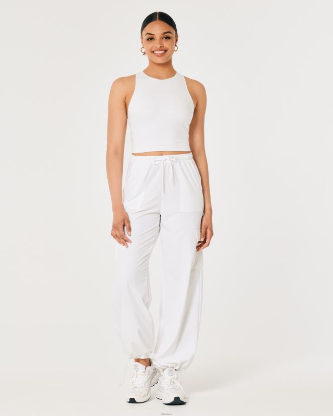 educación física Hollister camiseta sin mangas con tiras y cuello alto gilly hicks active recharge blanco 086N62202 mujer tapas