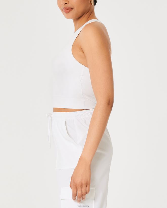 educación física Hollister camiseta sin mangas con tiras y cuello alto gilly hicks active recharge blanco 086N62202 mujer tapas