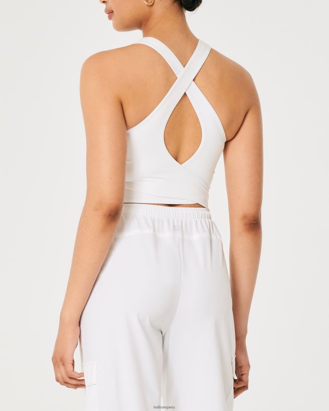 educación física Hollister camiseta sin mangas con tiras y cuello alto gilly hicks active recharge blanco 086N62202 mujer tapas