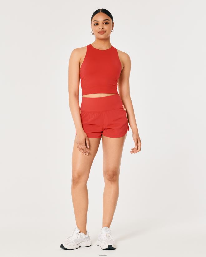 educación física Hollister camiseta sin mangas con tiras y cuello alto gilly hicks active recharge rojo 086N62370 mujer tapas