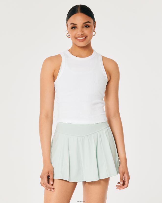 educación física Hollister camiseta sin mangas de algodón gilly hicks con cuello alto blanco 086N62181 mujer tapas