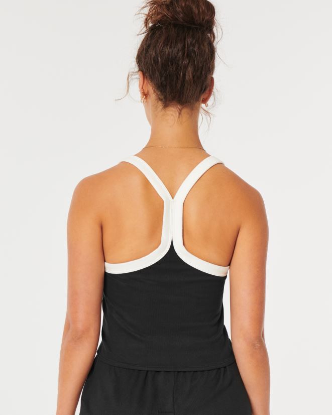 educación física Hollister tanque acogedor gilly hicks negro 086N62429 mujer tapas