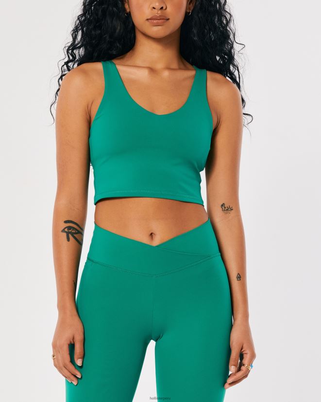 educación física Hollister tanque de cultivo de primicia turística social verde 086N62383 mujer tapas