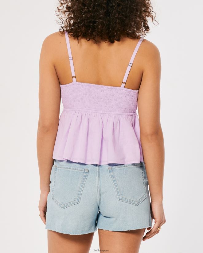 educación física Hollister tanque de muñeca morado claro 086N62405 mujer tapas