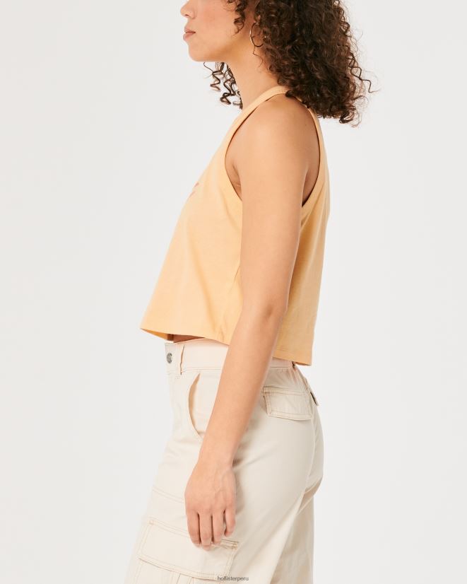 educación física Hollister tanque gráfico aloha fácil naranja claro 086N62214 mujer tapas