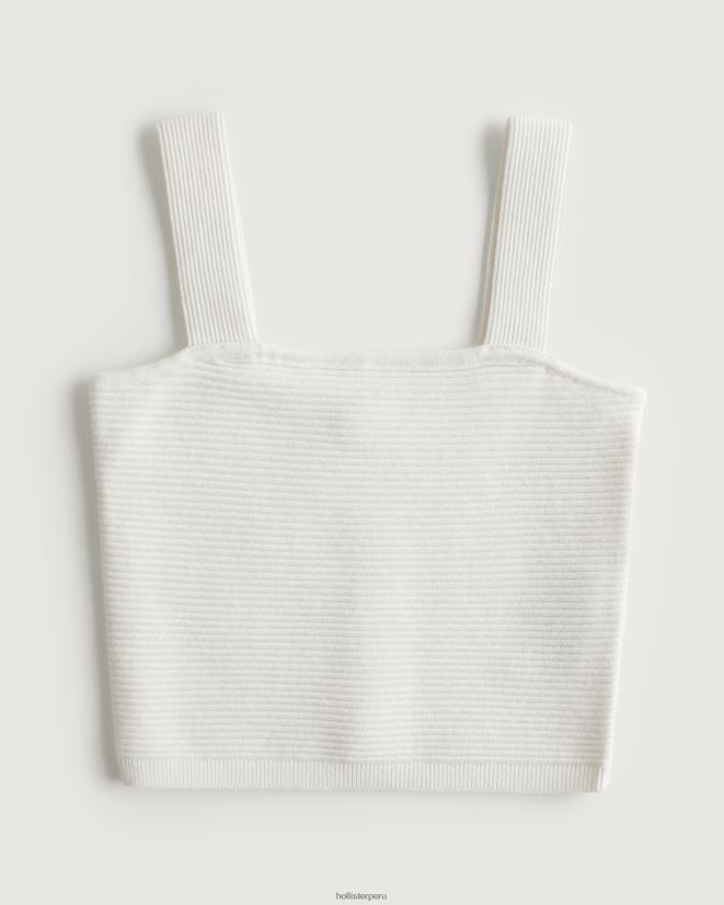 educación física Hollister tanque otomano acanalado blanquecino 086N62356 mujer tapas